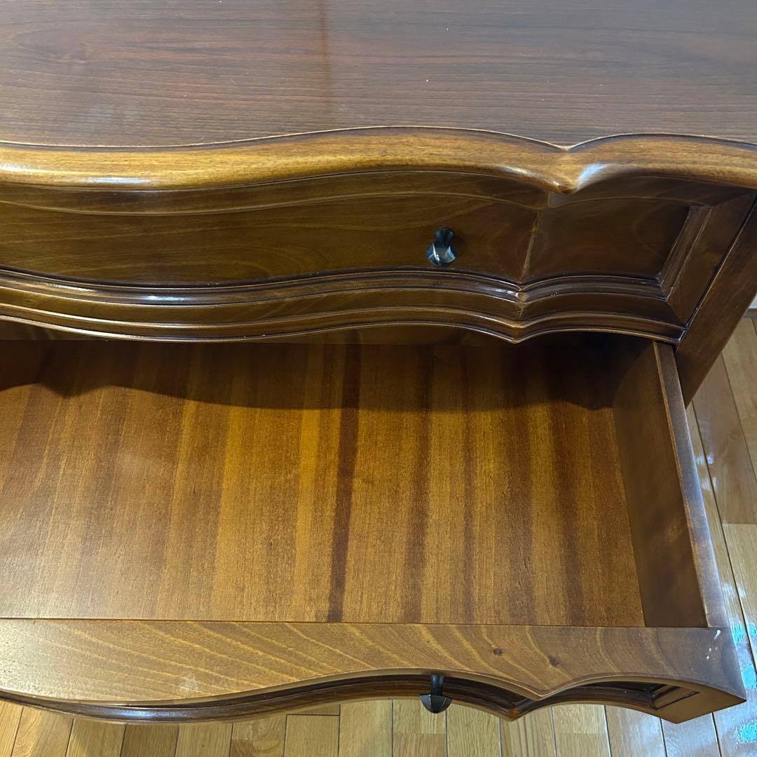 バロッサバレンティ ダークブラウン 木製 4段 引き出し タンス