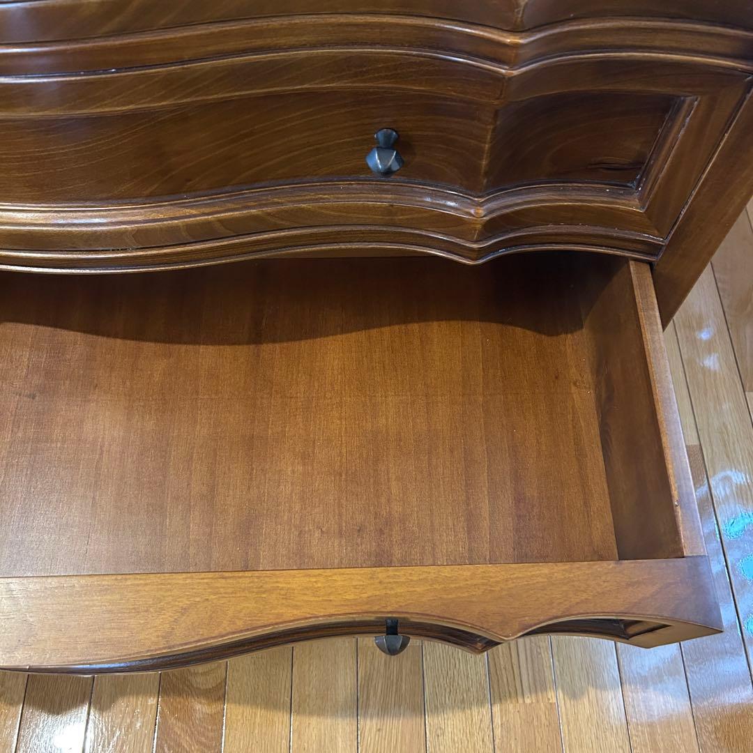 バロッサバレンティ ダークブラウン 木製 4段 引き出し タンス