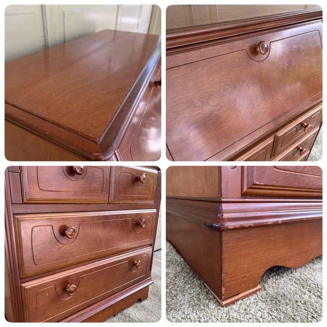 トーカイ家具 ライティングビューロー チェスト付き