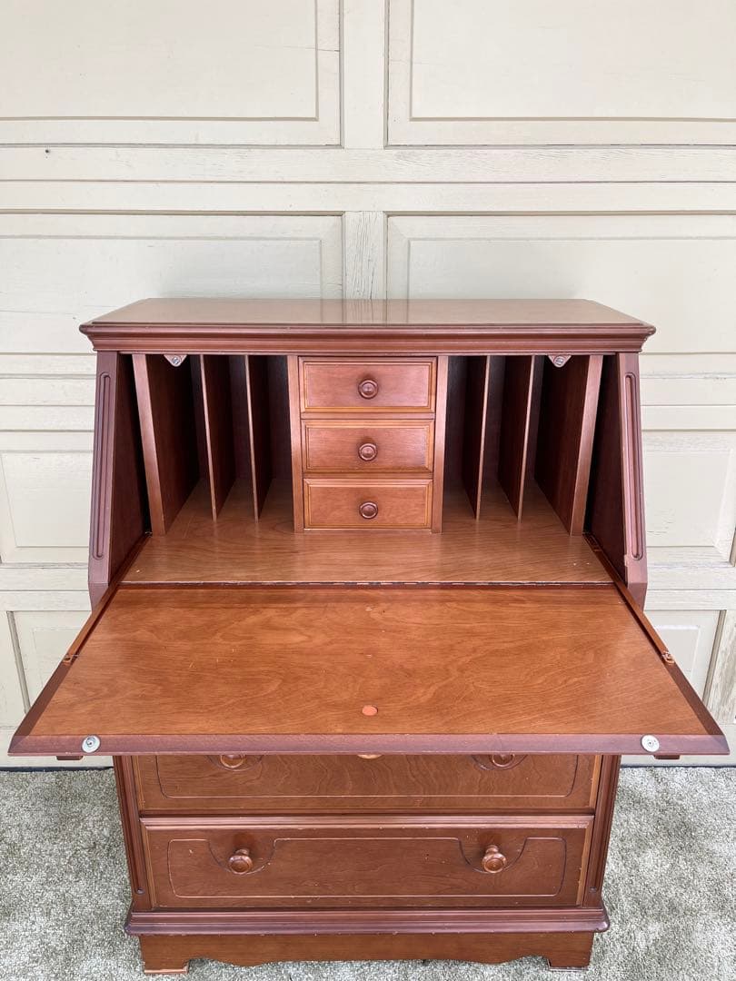 トーカイ家具 ライティングビューロー チェスト付き