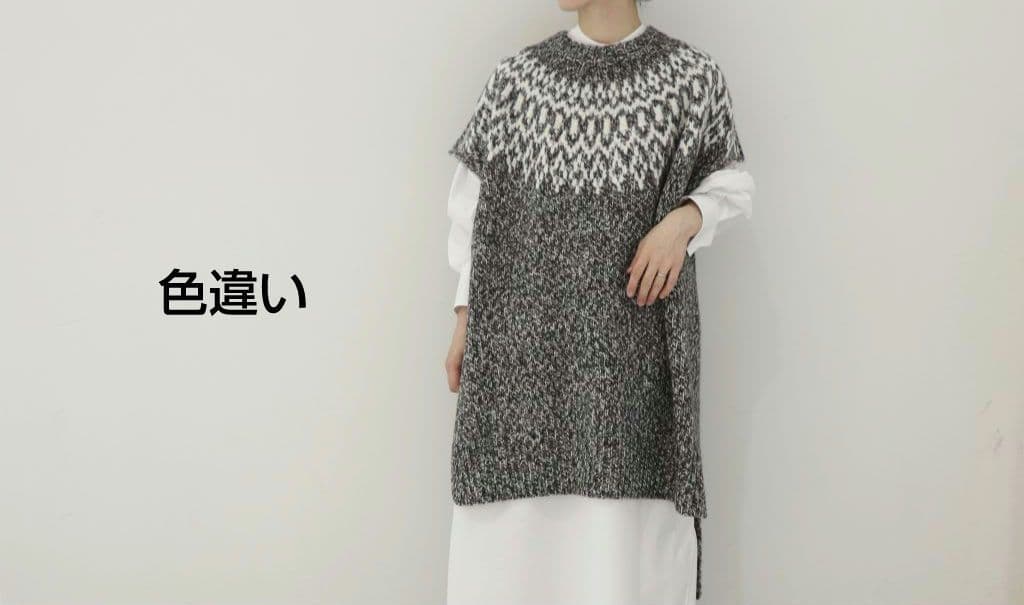 ジャケット・アウター NORDIC SWEATER PONCHO