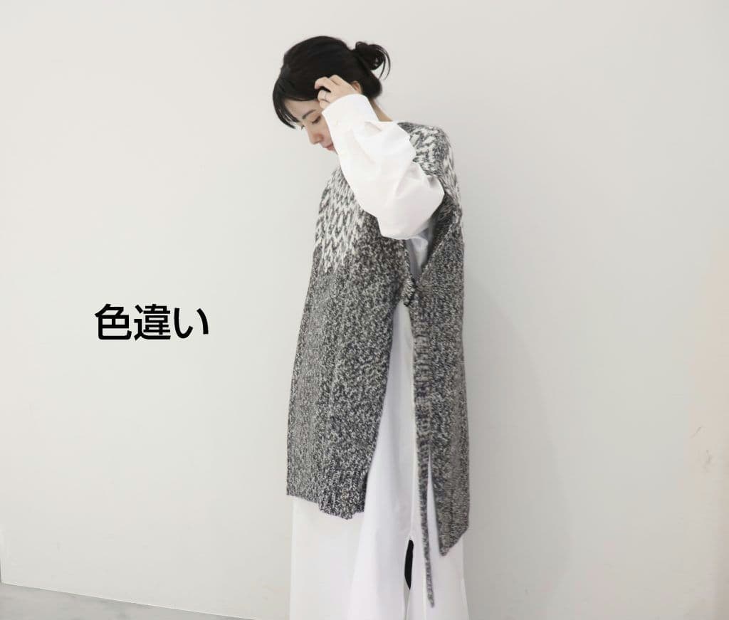 ジャケット・アウター NORDIC SWEATER PONCHO