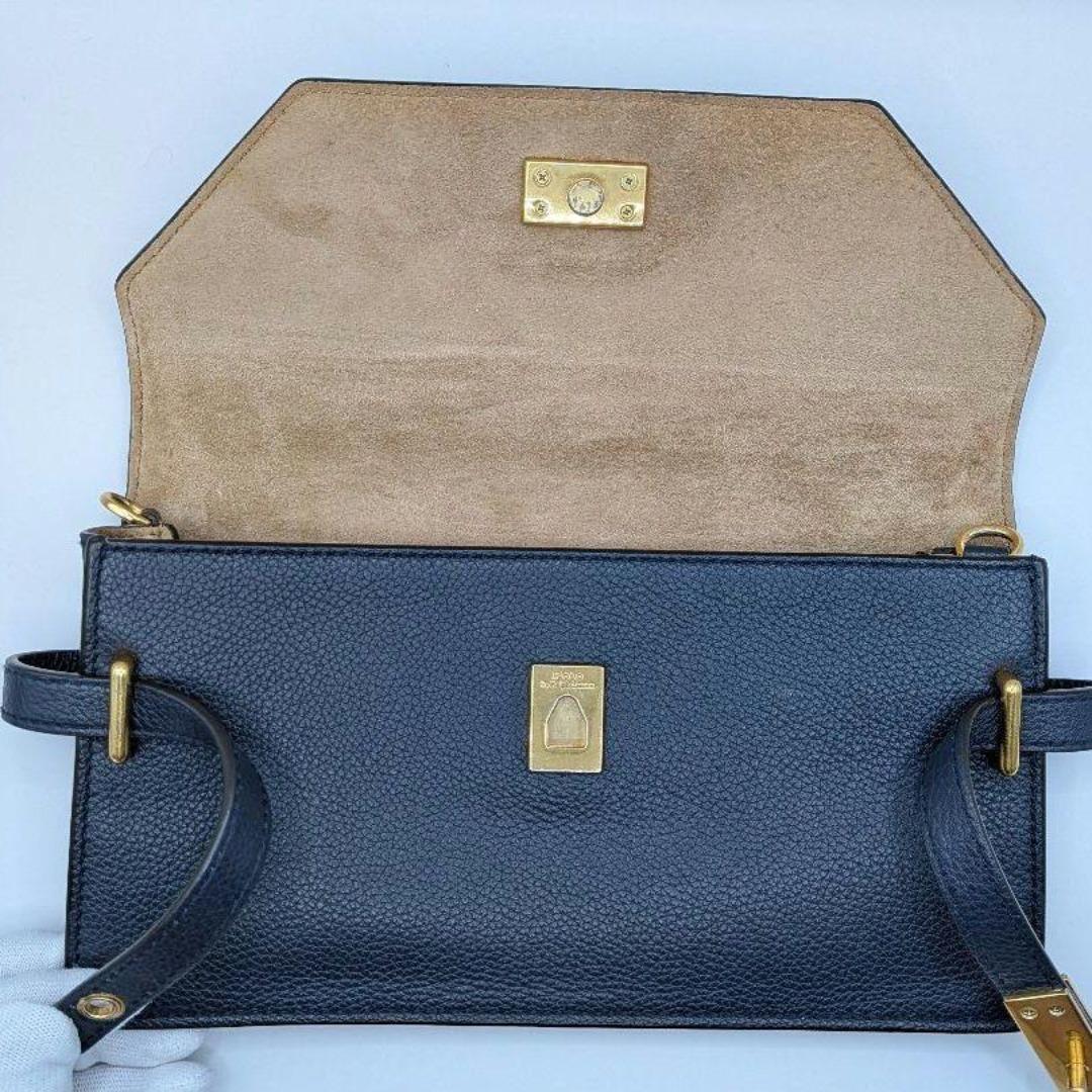 ラルフローレン/PoloIDレザークロスボディ クラッチ ショルダーバッグ