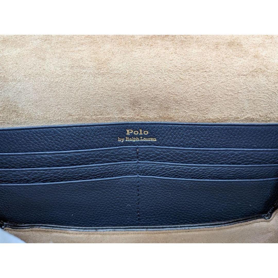 ラルフローレン/PoloIDレザークロスボディ クラッチ ショルダーバッグ