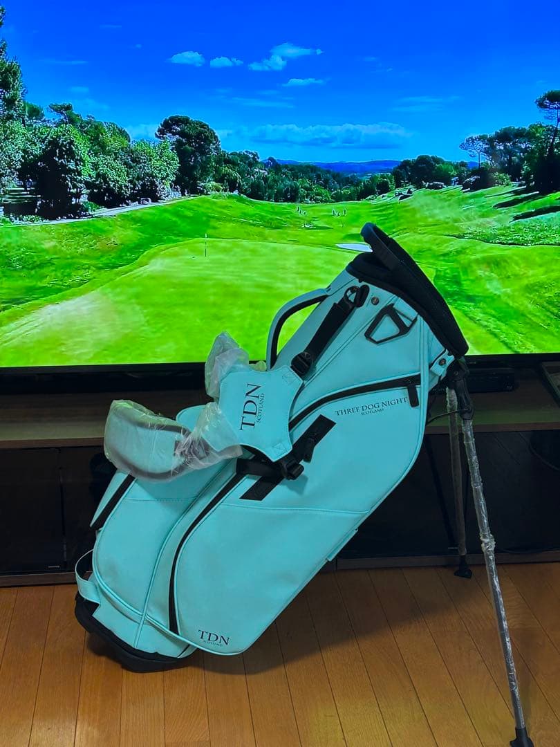 スコットランド　TDN スタンド式キャディバッグ ティファニーカラー