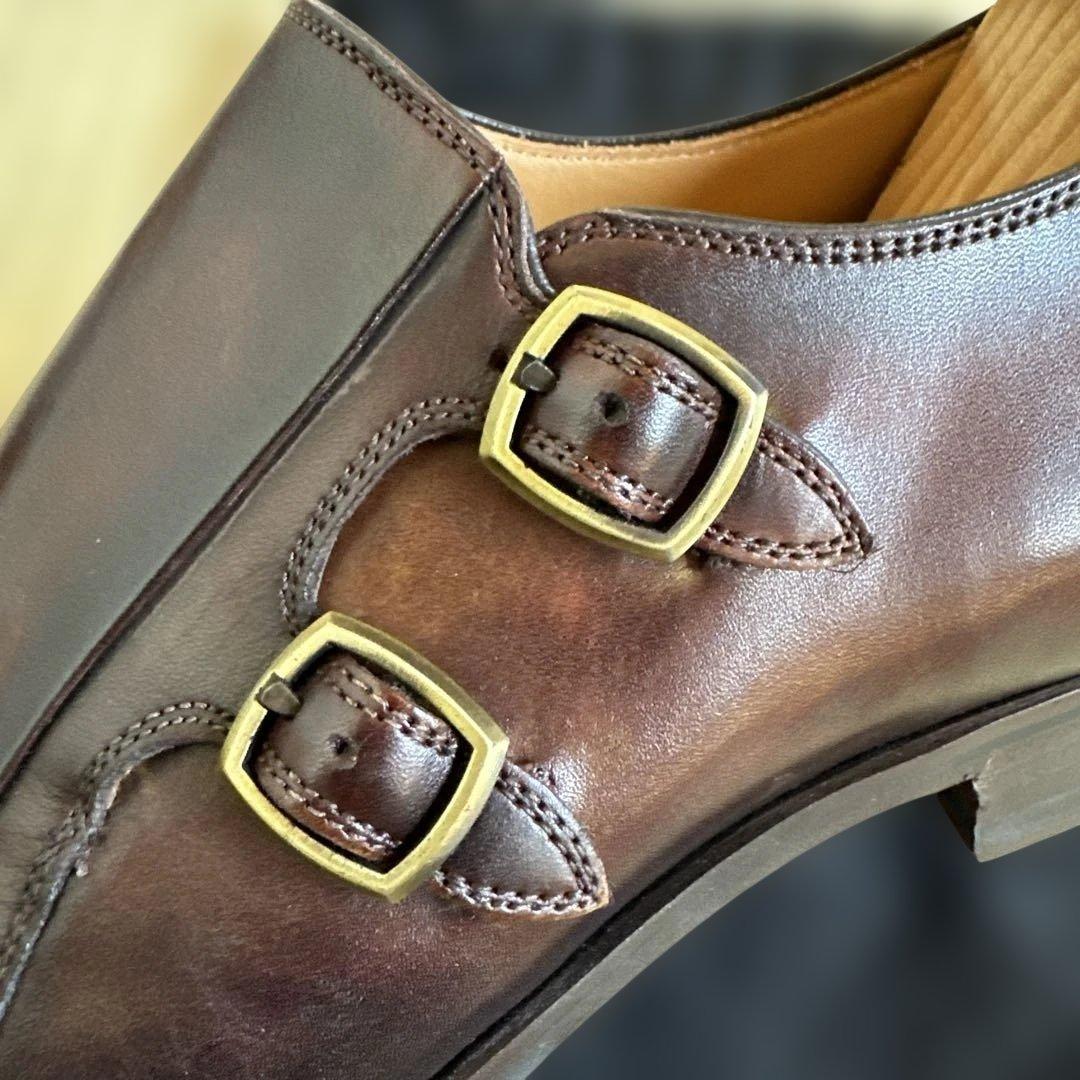 【極美品】MAGNANNI マグナーニ ダブルモンクストラップシューズ