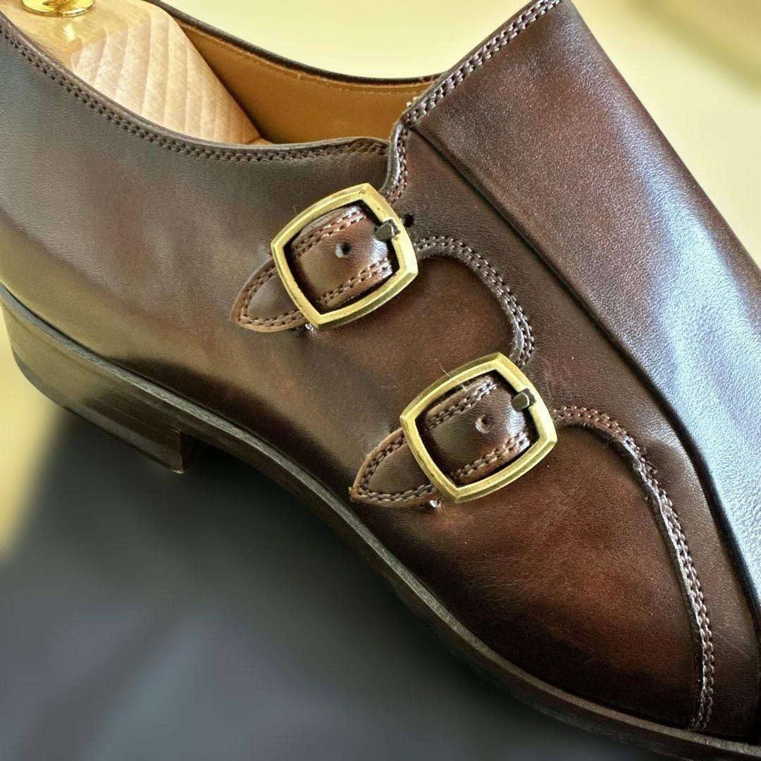 【極美品】MAGNANNI マグナーニ ダブルモンクストラップシューズ