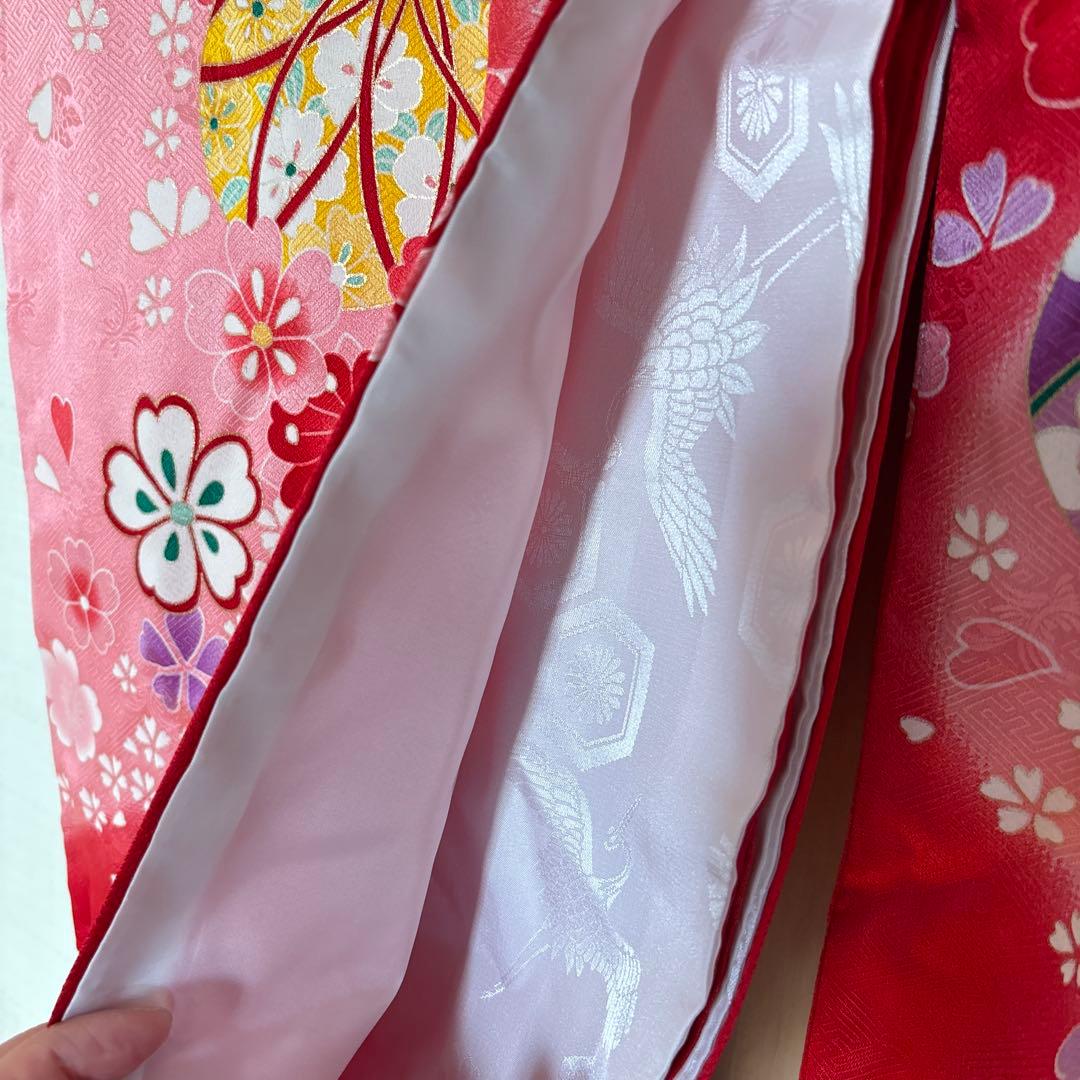 正絹　女の子お祝い着物　産着長襦袢付き　宮参り着物女児　七五三