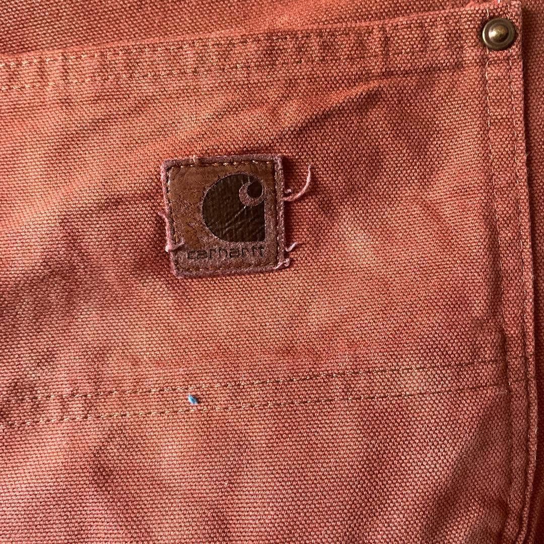 【鬼フェード】　carhartt カーハート ダブルニーパンツ 茶色　W32