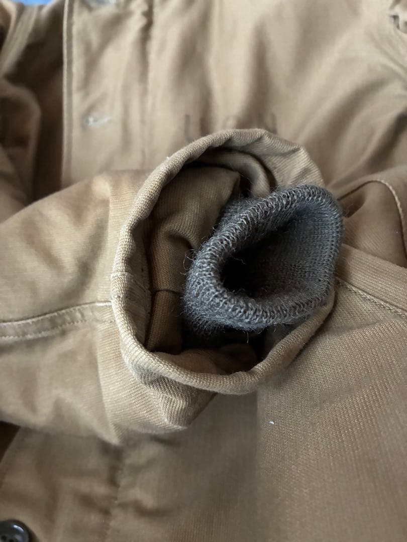 USN ブラウン ミリタリージャケット X-Small