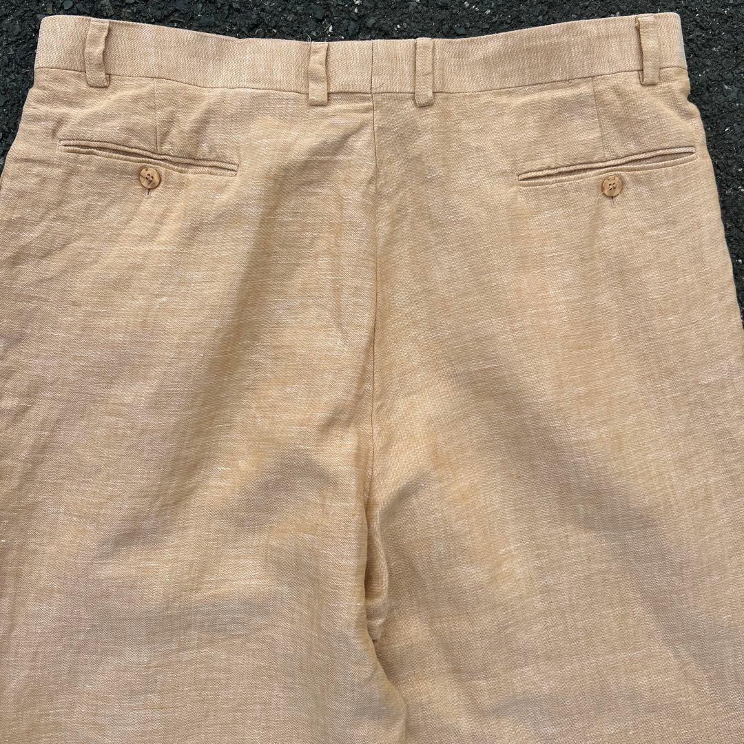 デカ履き 40×32 90s IO ツータックリネンスラックス