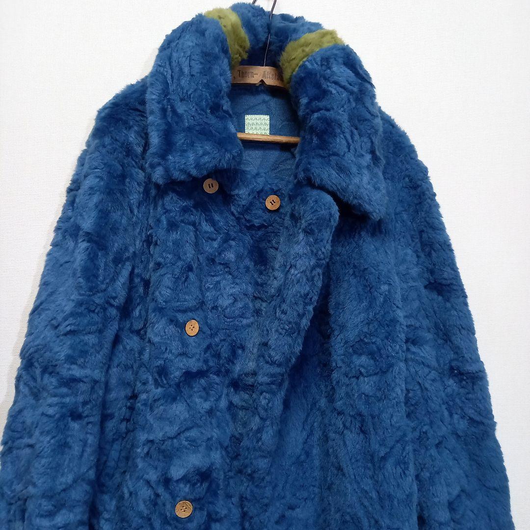 極美品 SHANTii フェイクファー ピーコート M 毛皮 ファーコート