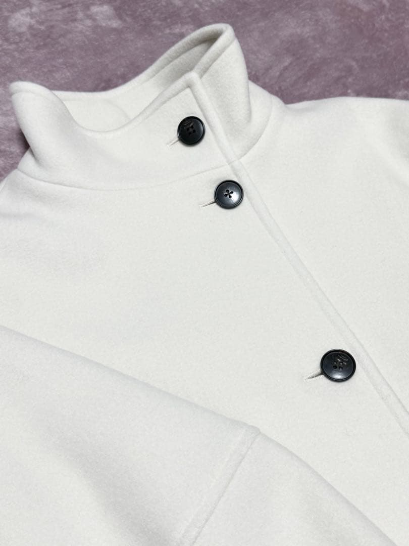 【新品未使用】uncrave スタンドネックコート アイボリー