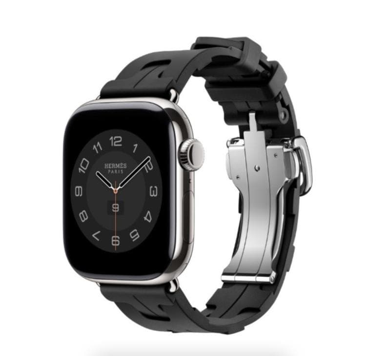HERMES アップルウォッチバンド KILIM シングルツアー45 NOIR黒