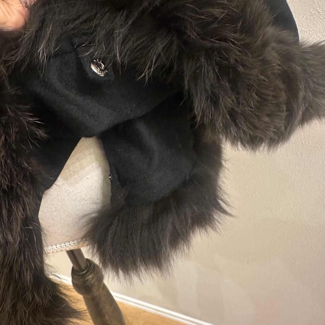 【タグ付き未使用】サガファー ポンチョカシミヤ ファーコート ブルーフォックス