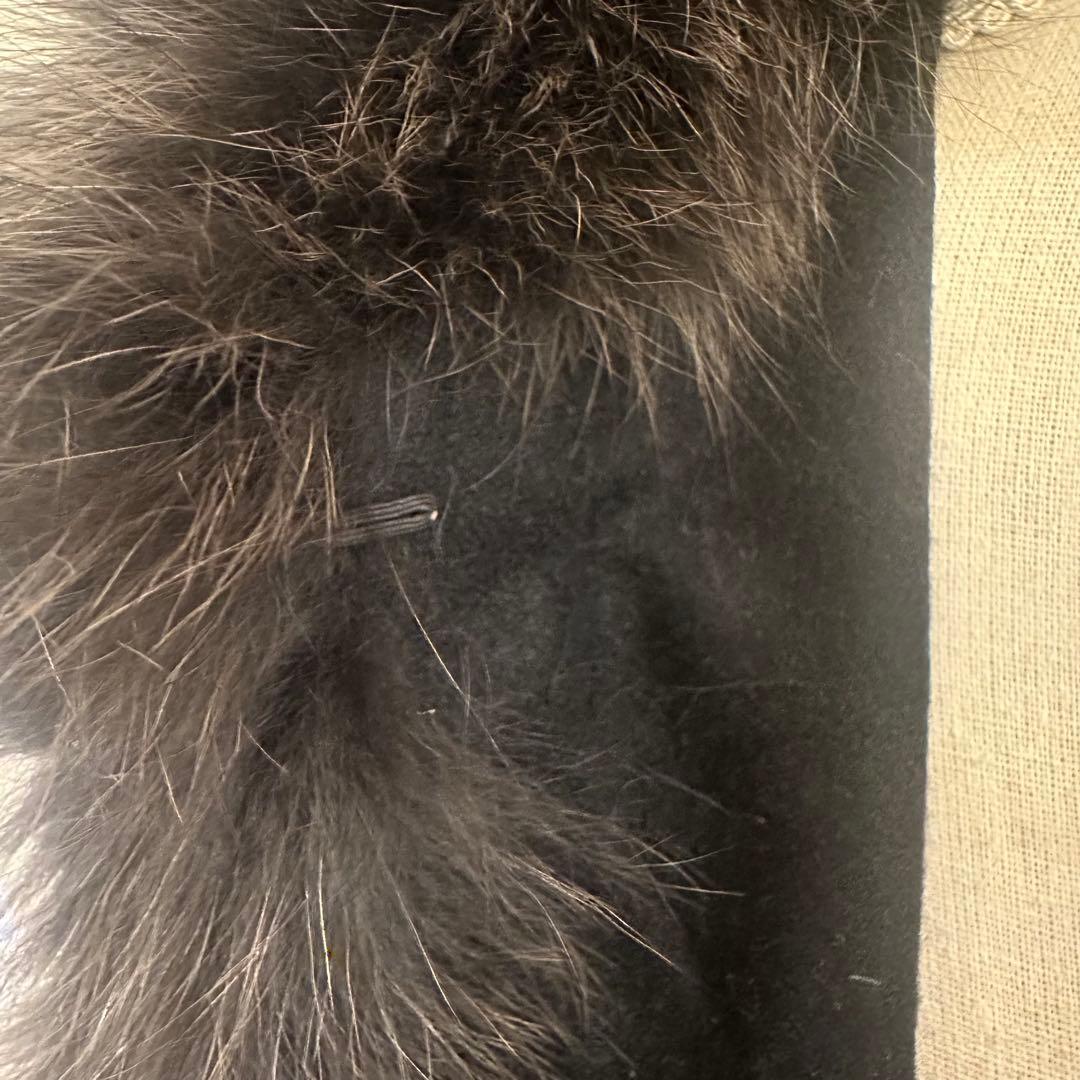 【タグ付き未使用】サガファー ポンチョカシミヤ ファーコート ブルーフォックス