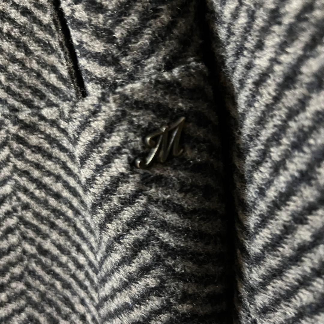 MASON'Sメイソンズ ヘリンボーン ニットコート チェスターコート イタリア