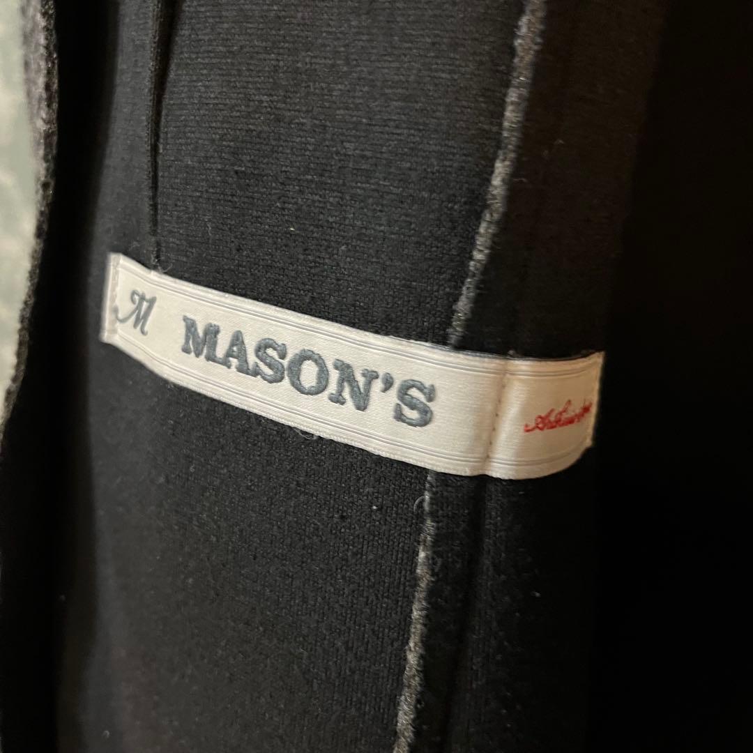 MASON'Sメイソンズ ヘリンボーン ニットコート チェスターコート イタリア