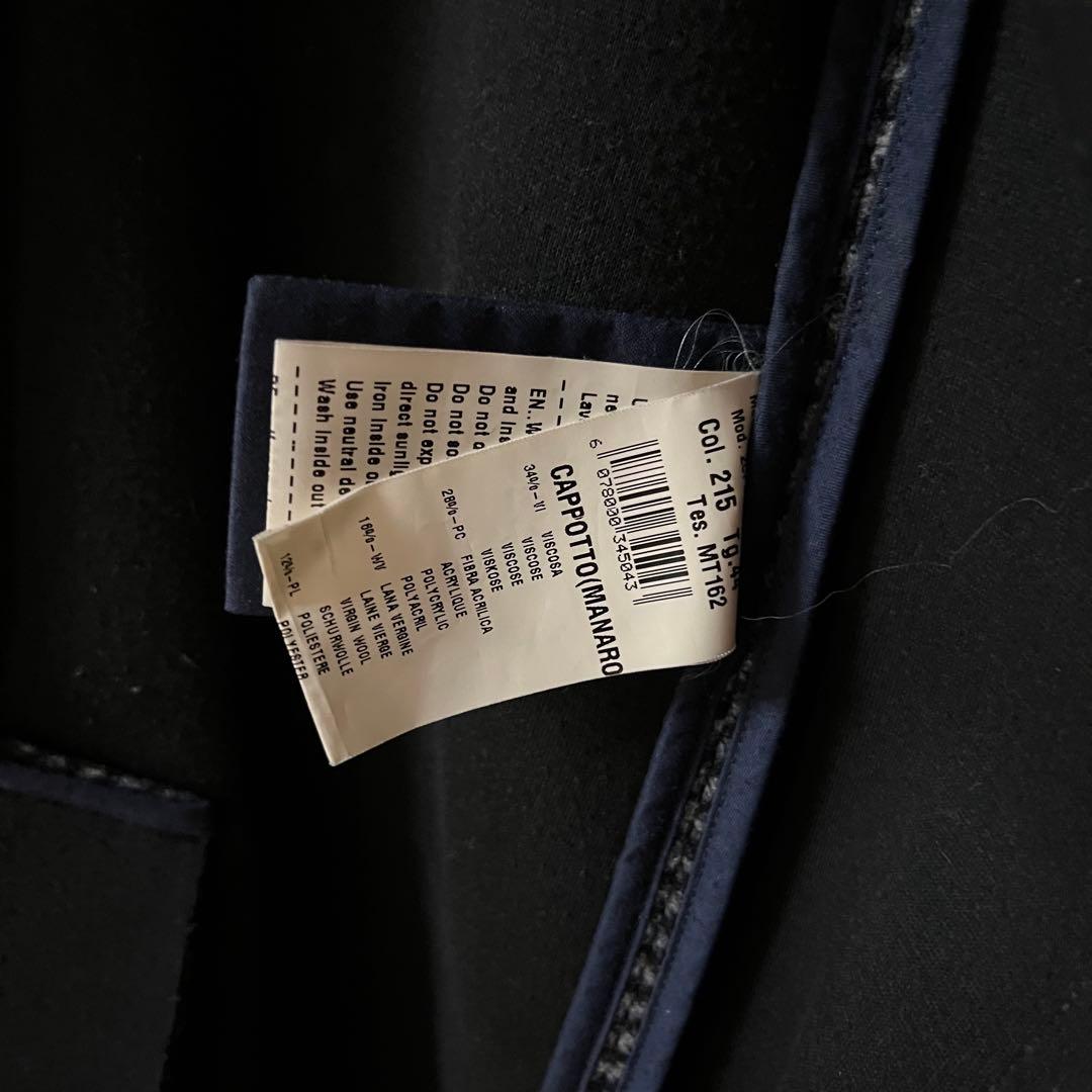 MASON'Sメイソンズ ヘリンボーン ニットコート チェスターコート イタリア