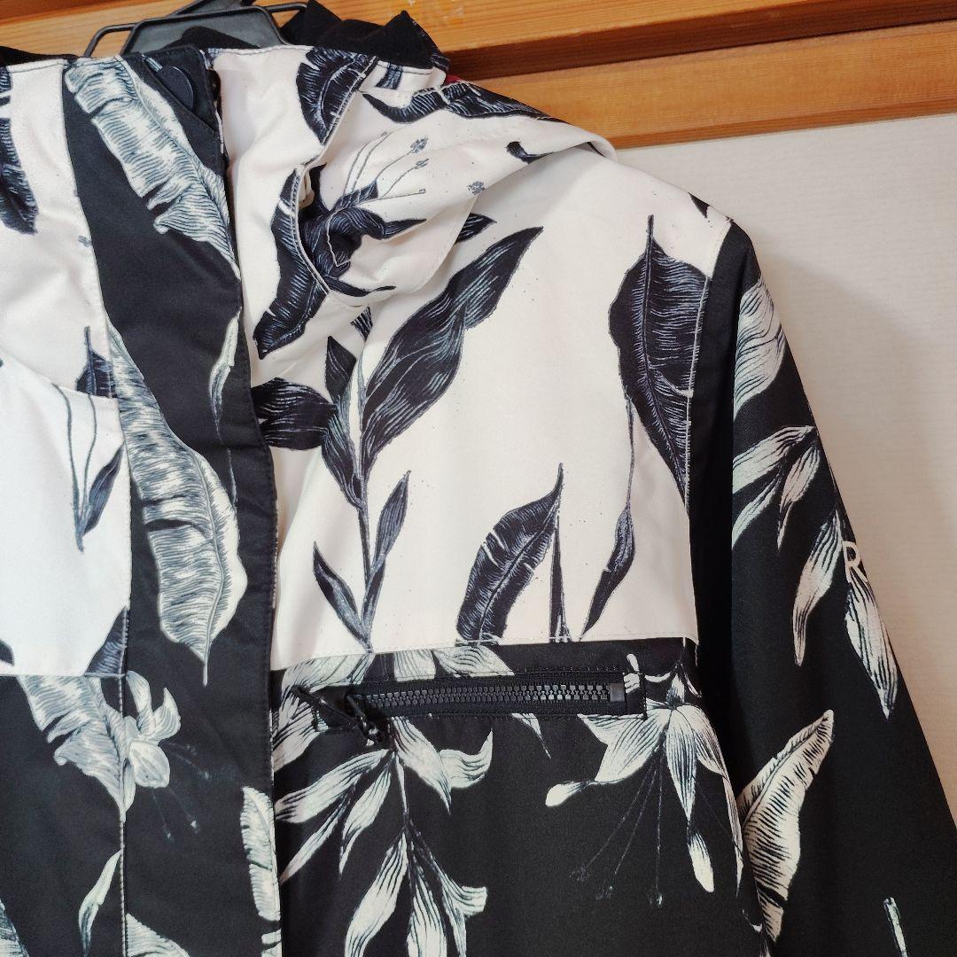 ROXY スノーボードウェア スキーウェア 白 黒 柄 Sサイズ