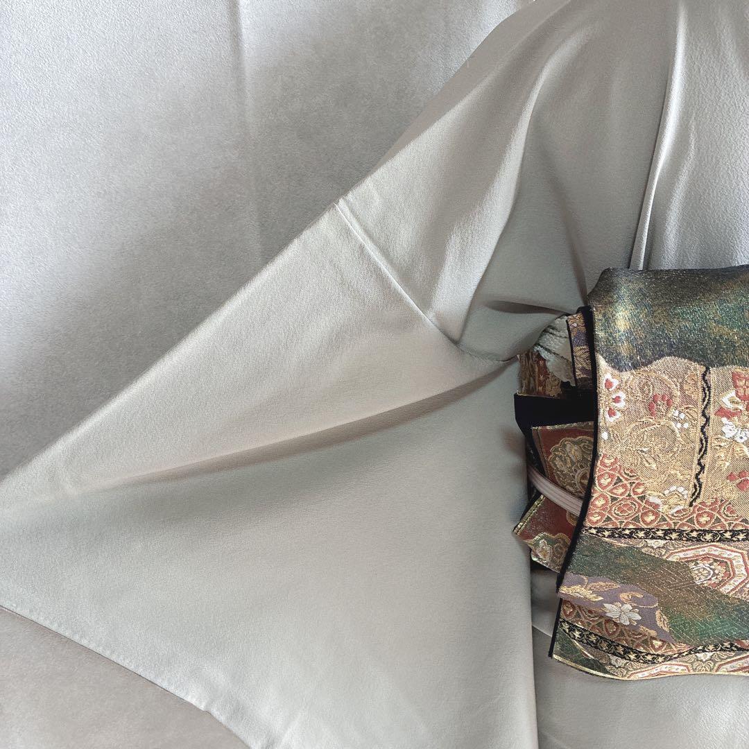 訪問着　フルセット　着物　スモールサイズ　正絹　海辺文様　気品淡色　情緒 J6