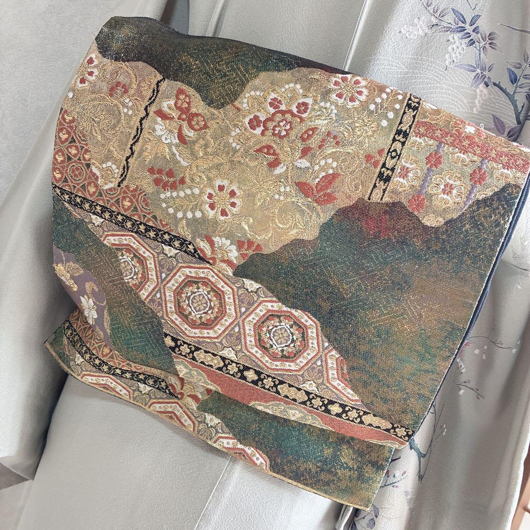 訪問着　フルセット　着物　スモールサイズ　正絹　海辺文様　気品淡色　情緒 J6