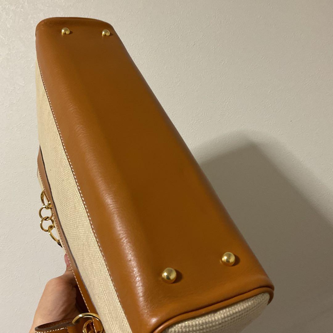 ☆開店セール☆新品未使用 美品 銀座かねまつ レザー×キャンバス トートバッグ①