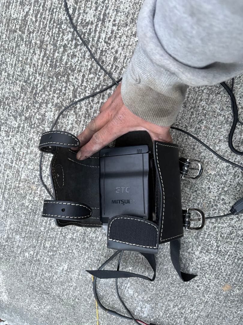 BE-51 2セットアップ済 動作確認　バイク用ETC デグナー　レザーポーチ