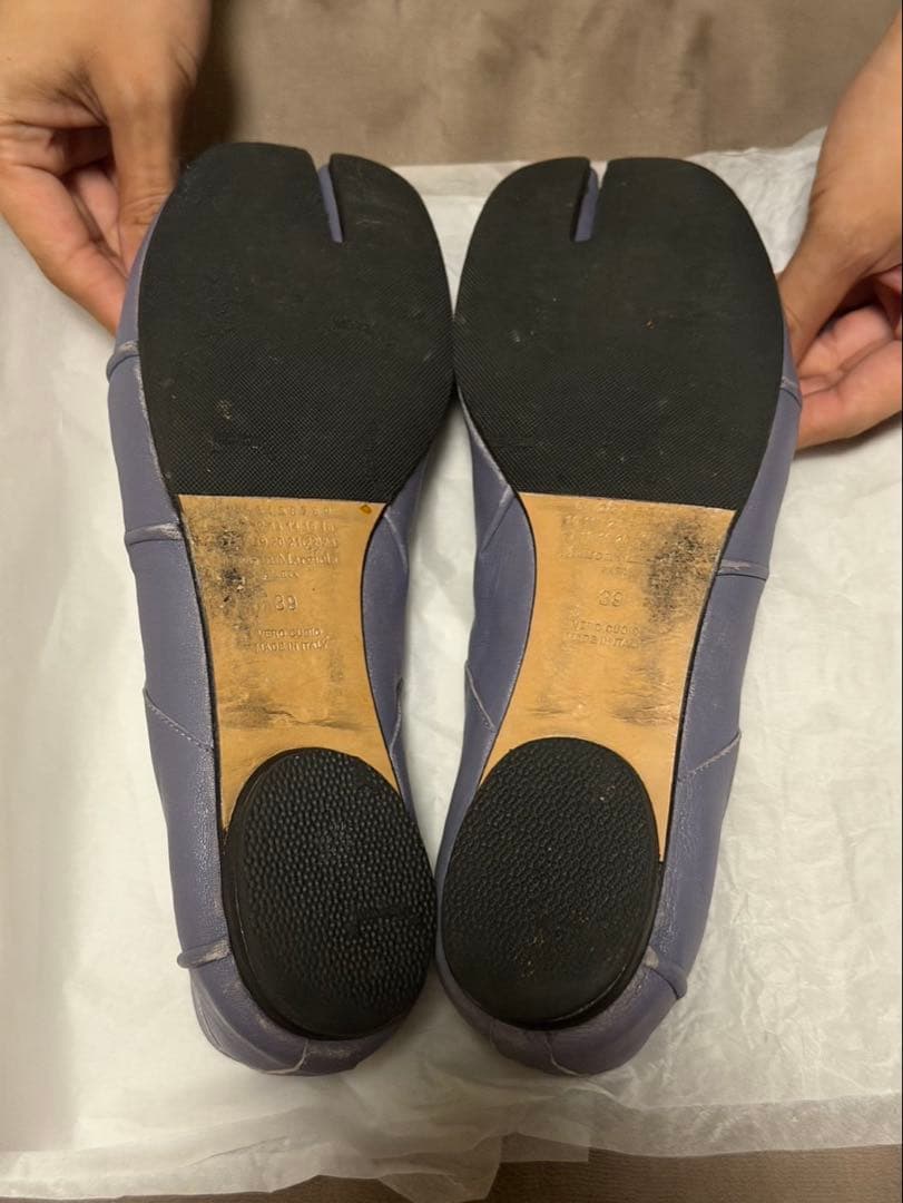 靴 Maison Margiela TABI BALLERINA / PEWTER