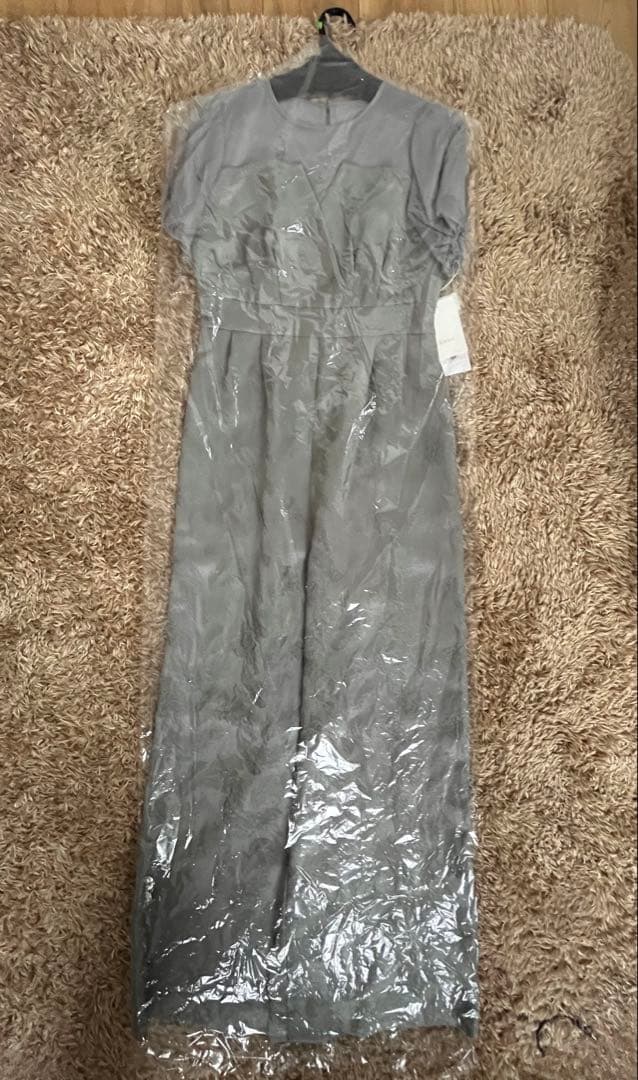 kana チュール パフスリーブ オールインワン ワイドパンツ ドレス