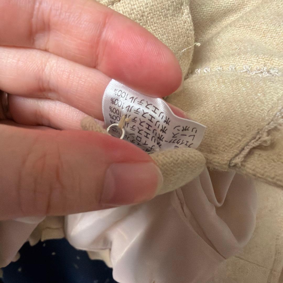 メタモルフォーゼ　ケープ付きショートコート　ベージュ　サイズ1 未使用