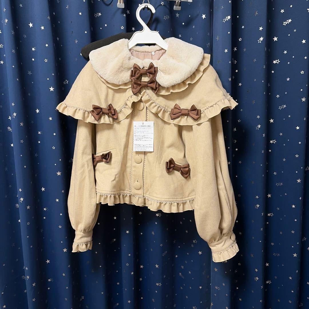 メタモルフォーゼ　ケープ付きショートコート　ベージュ　サイズ1 未使用