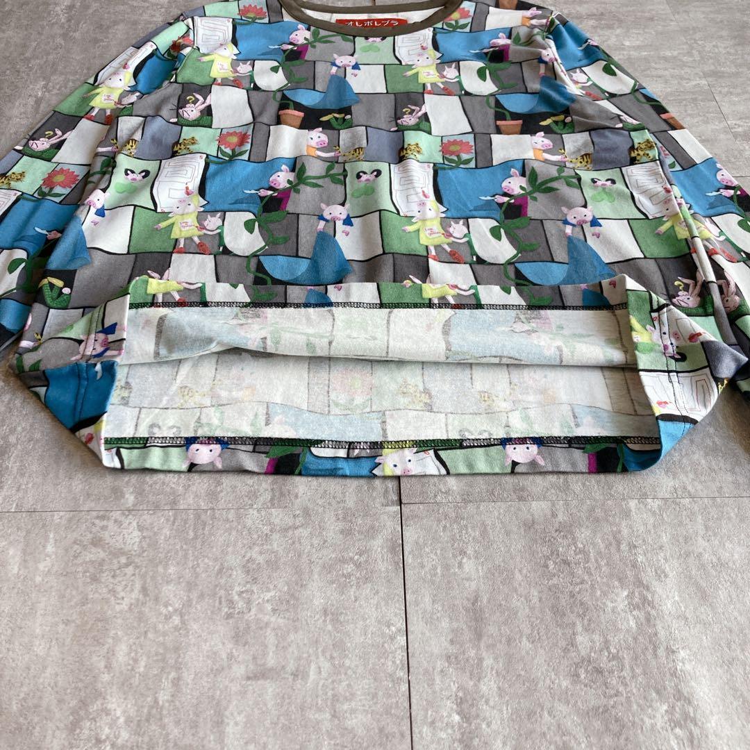 【美品】オレボレブラ 総柄　豚　カットソー