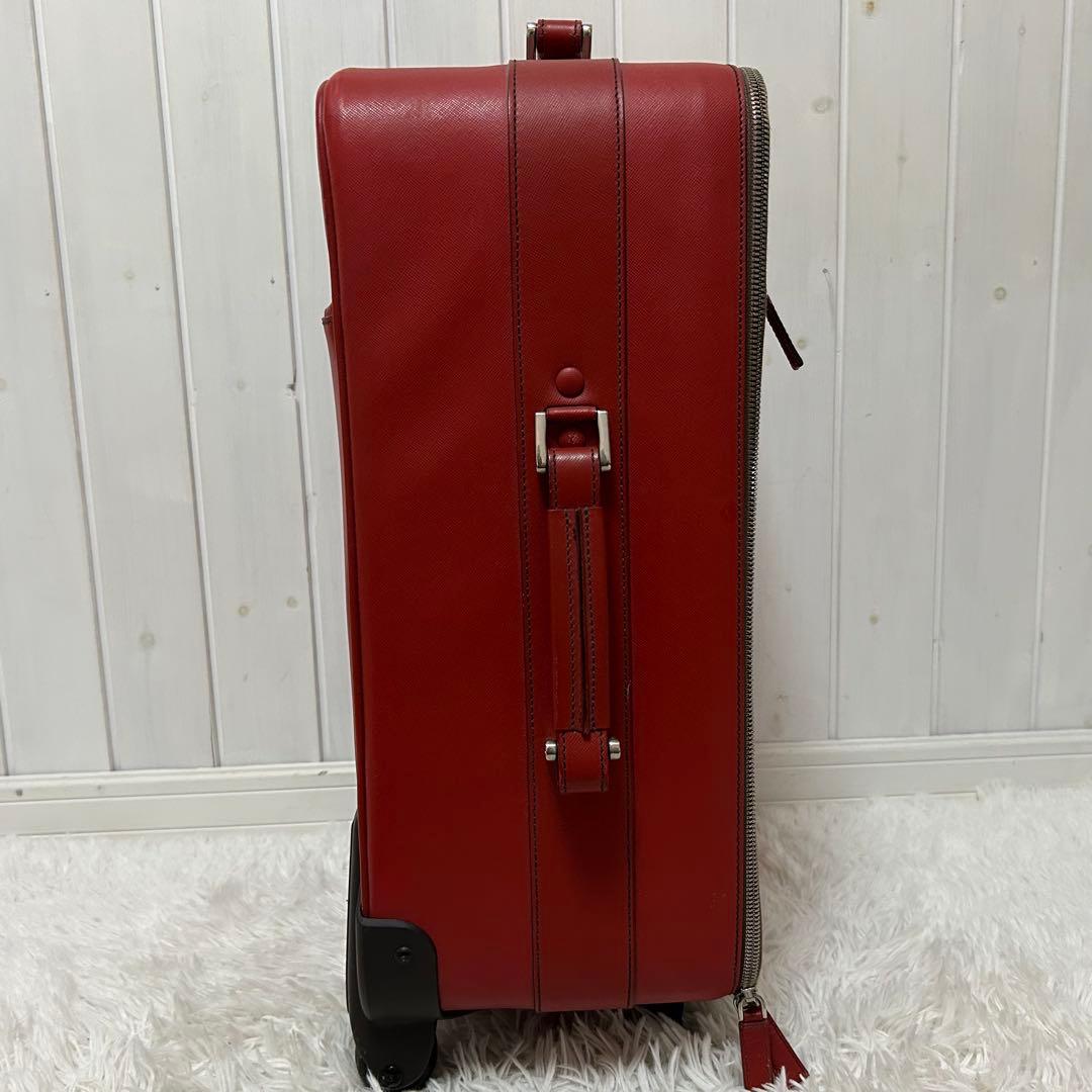 PRADA プラダ　トライアングルロゴ　キャリーケース　サフィアーノ レッド