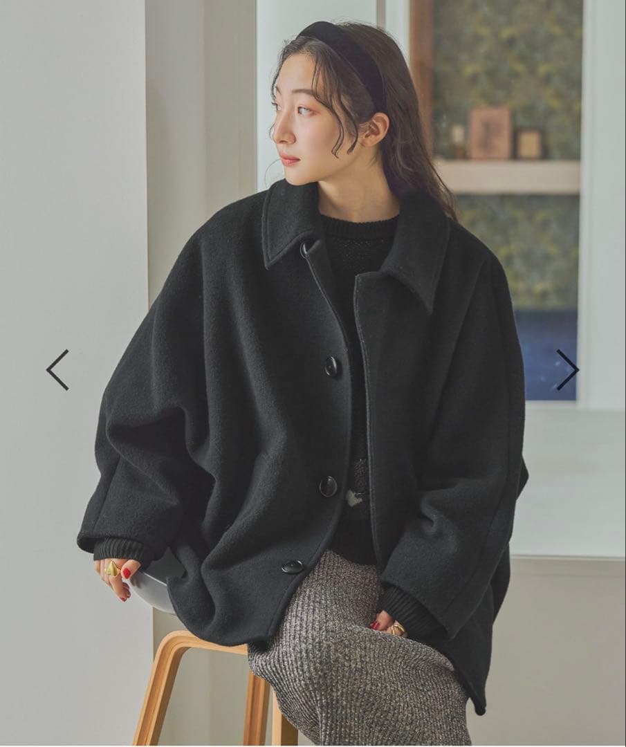 【新品未使用品タグ付き】niko and… ライトモッサドルマンジャケットコート