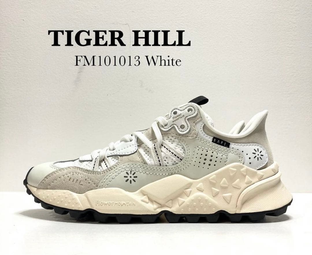 フラワーマウンテン　スニーカー　TIGER HILL ホワイト　23.5