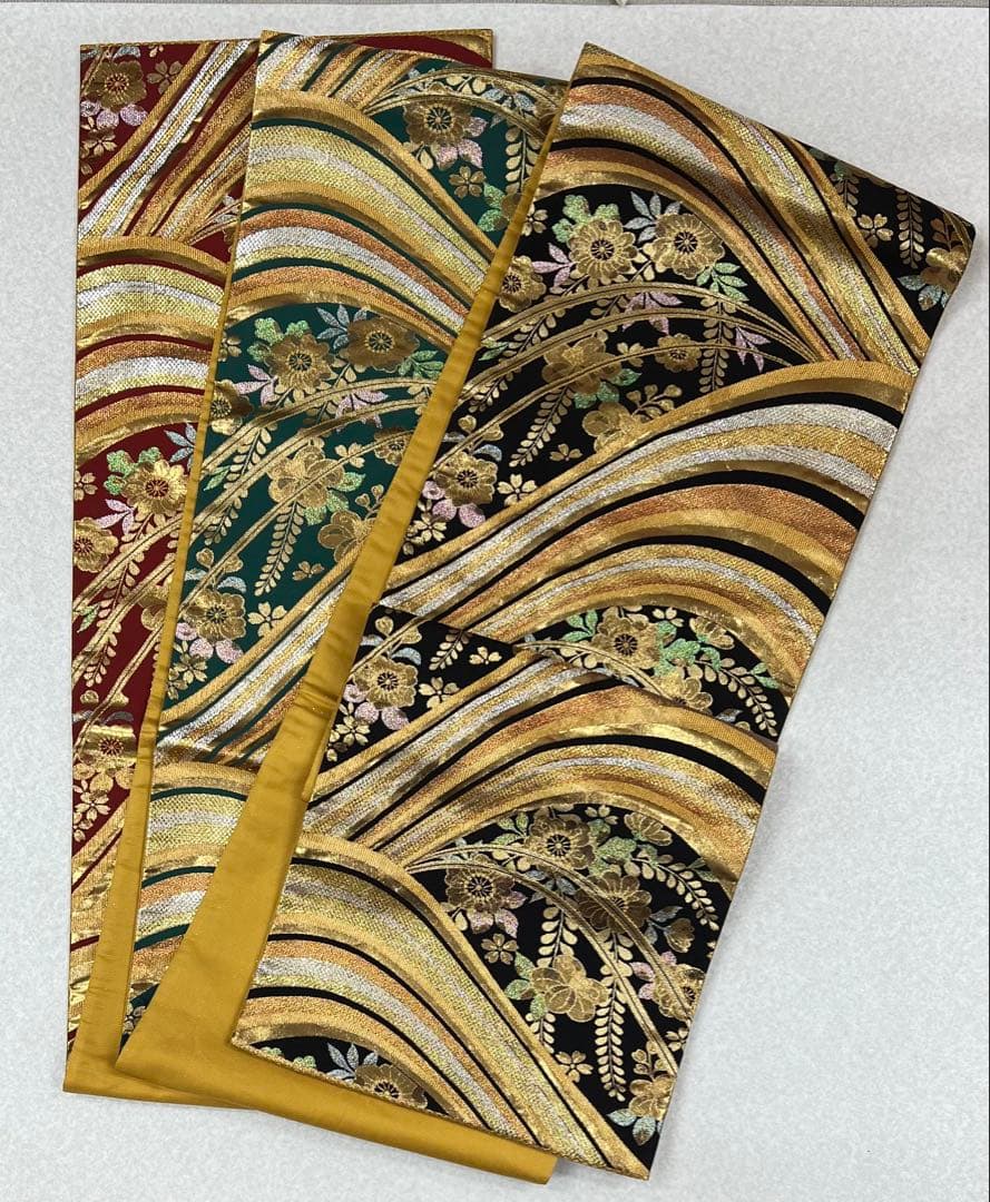 振り袖　フルセット　長襦袢付　成人式　金彩加工　刺繍入り　全通袋帯　727