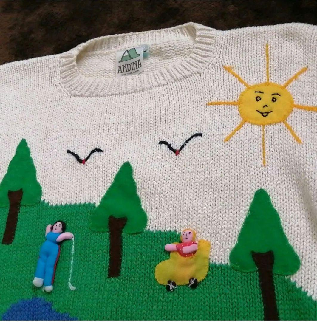 綿100%　半袖セーター　アップリケ、刺繍付き　GOLF　ゴルフ