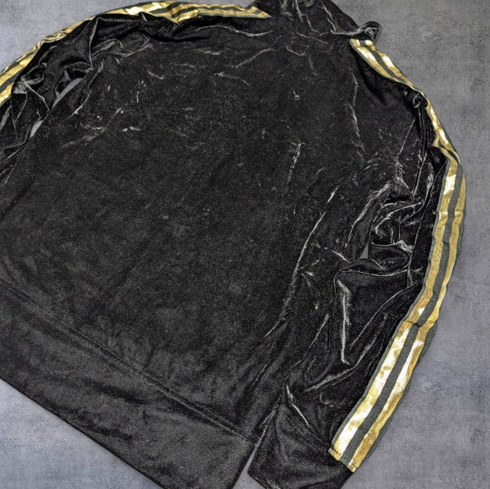 adidas セットアップ ベロアトラックジャケット ジャージ 黒 M/XS