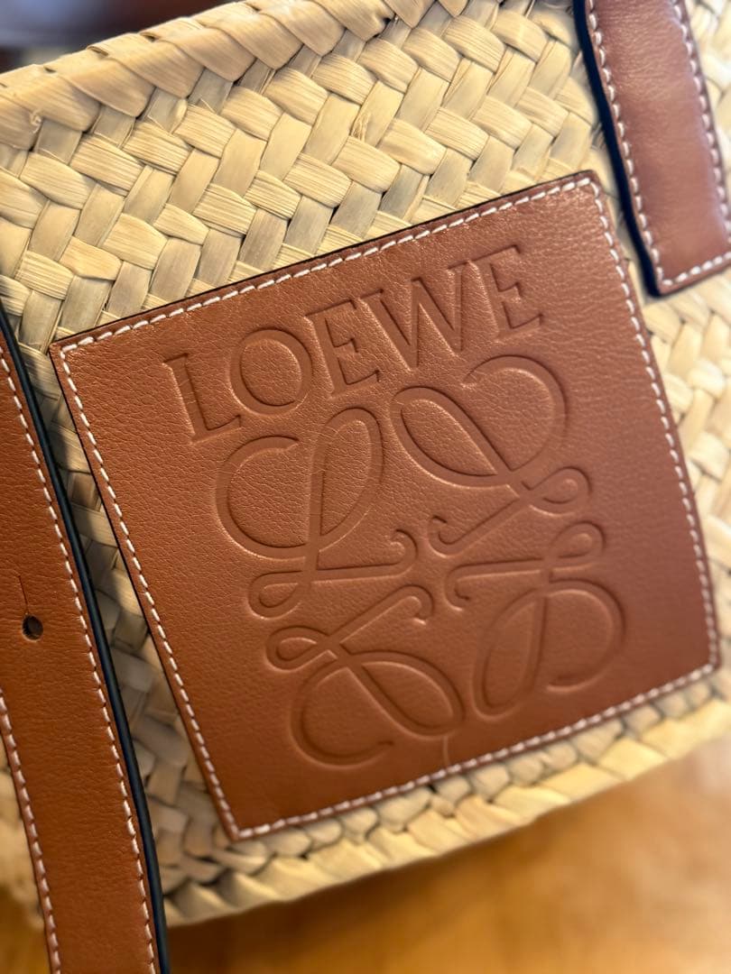 LOEWE ストロー レザーハンドバッグ