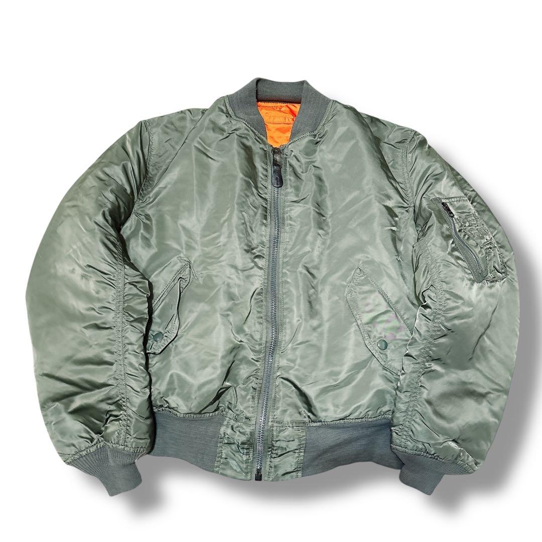 美品 USA製 ALPHA アルファ MA-1 フライトジャケット Lサイズ