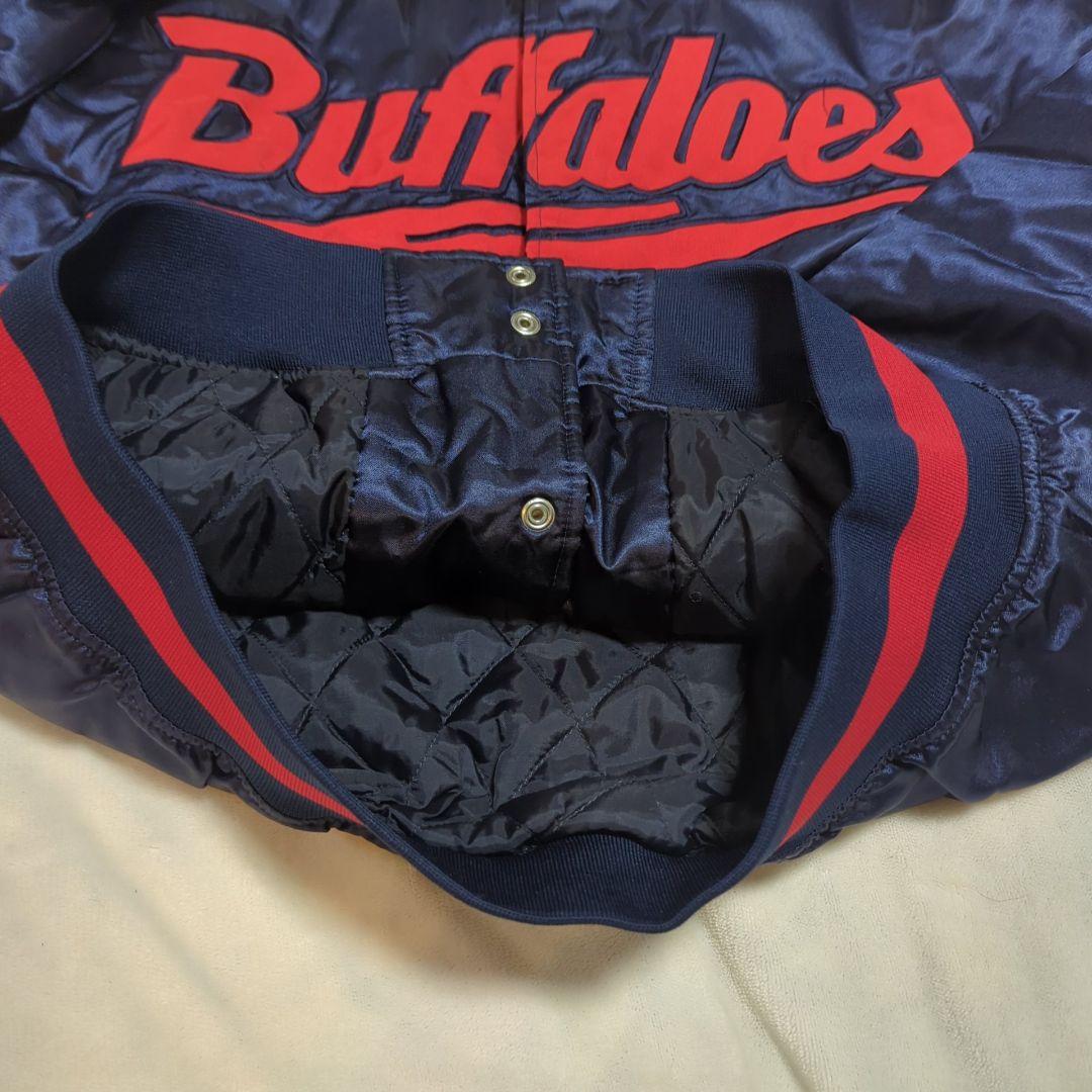！！mantle様！近鉄バファローズ フルスナップ ナイロン スタジャン 紺 赤