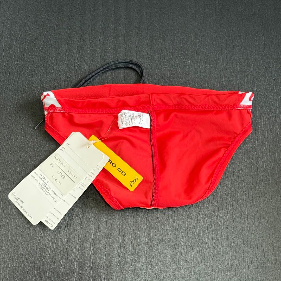 asics 競泳水着 レッド 未使用タグ付き 3Sサイズ