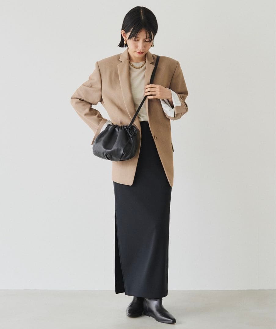 ⭐︎新品未使用⭐︎russet レザー巾着 4WAYショルダーバッグ ブラック