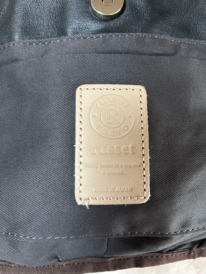 ⭐︎新品未使用⭐︎russet レザー巾着 4WAYショルダーバッグ ブラック