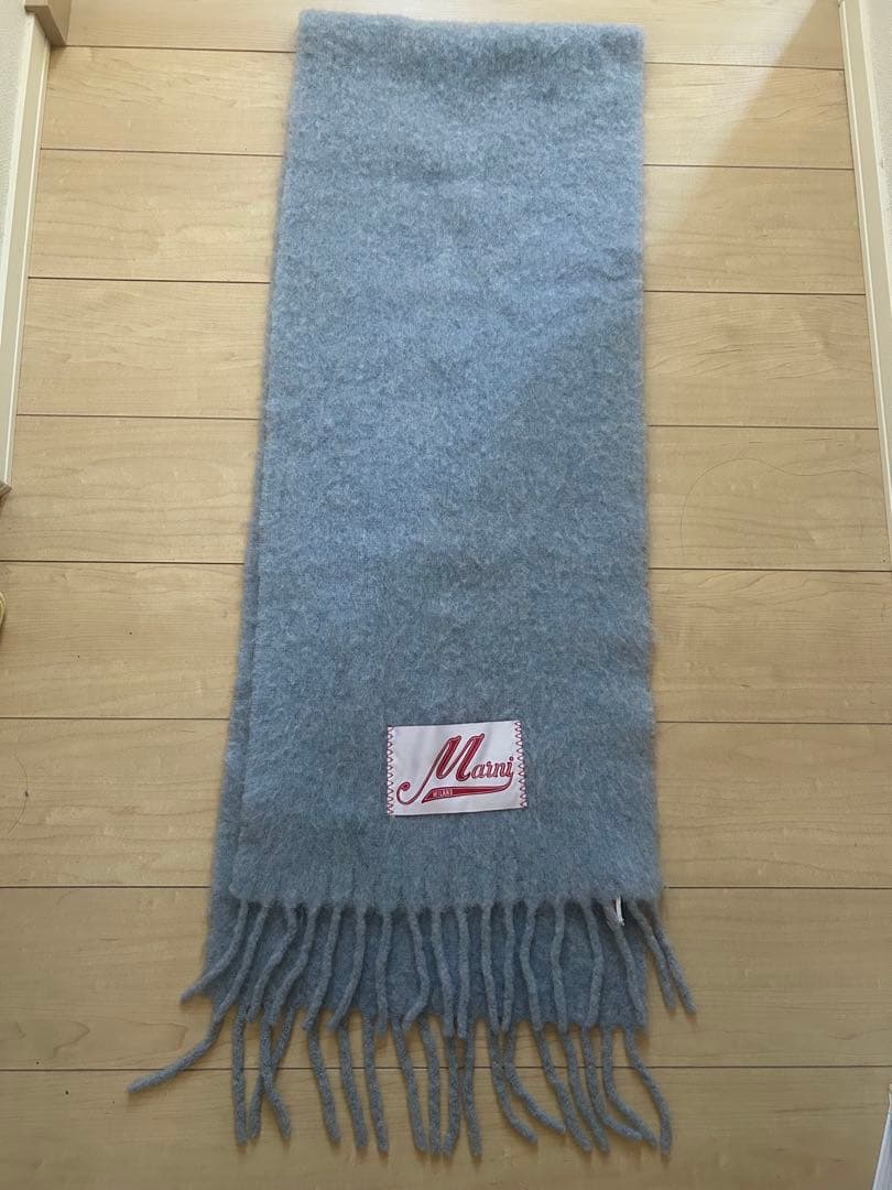 MARNI マルニ　ライトブルー アルパカ スカーフ　マフラー