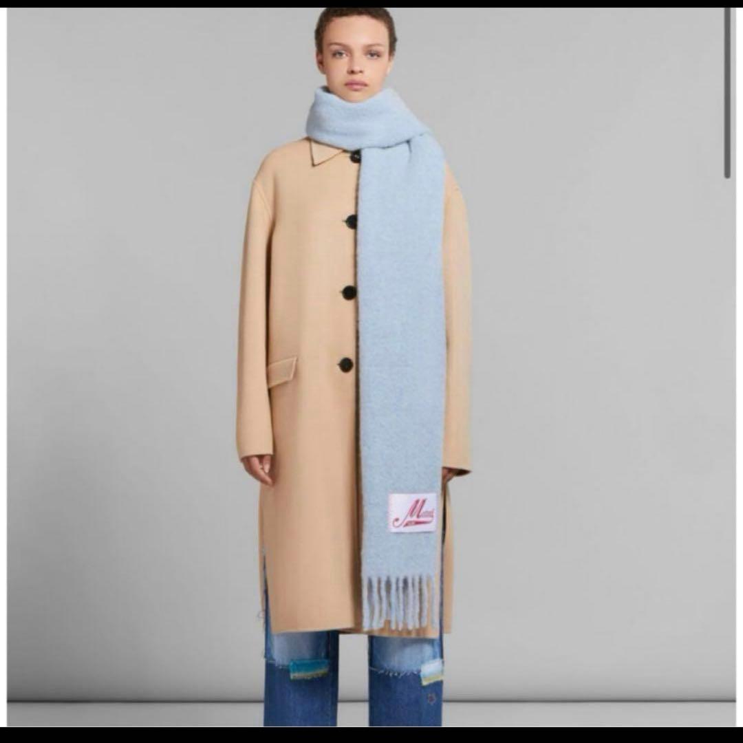 MARNI マルニ　ライトブルー アルパカ スカーフ　マフラー