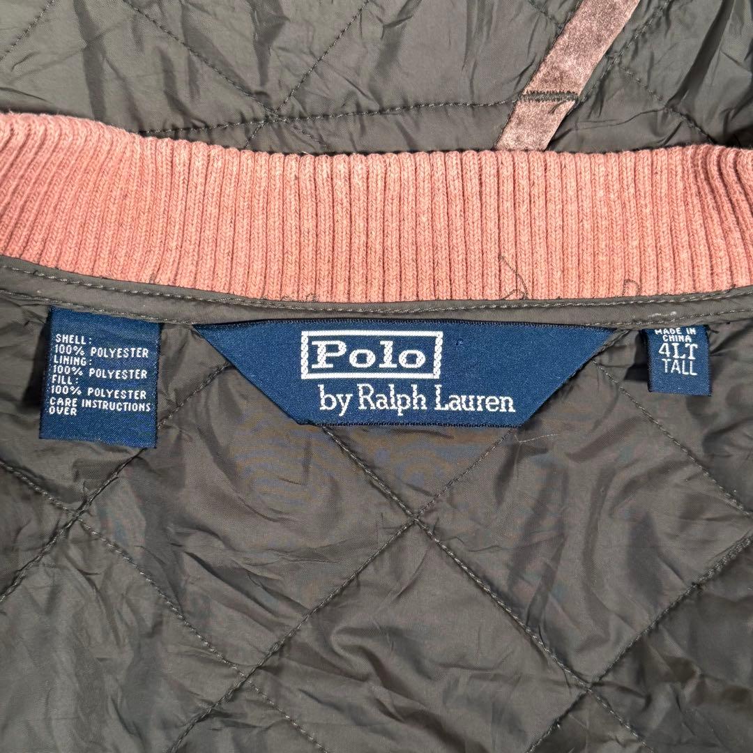 ⭐️希少⭐️ラルフローレン キルティングベスト 三角タグ レザー サイズ 4LT