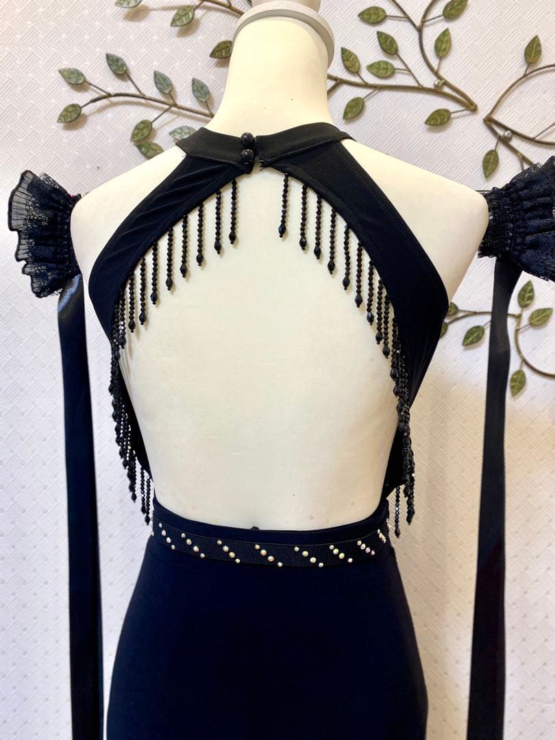 社交ダンス★レッスンウェア★レオタード★ベルト★フロート★スカート