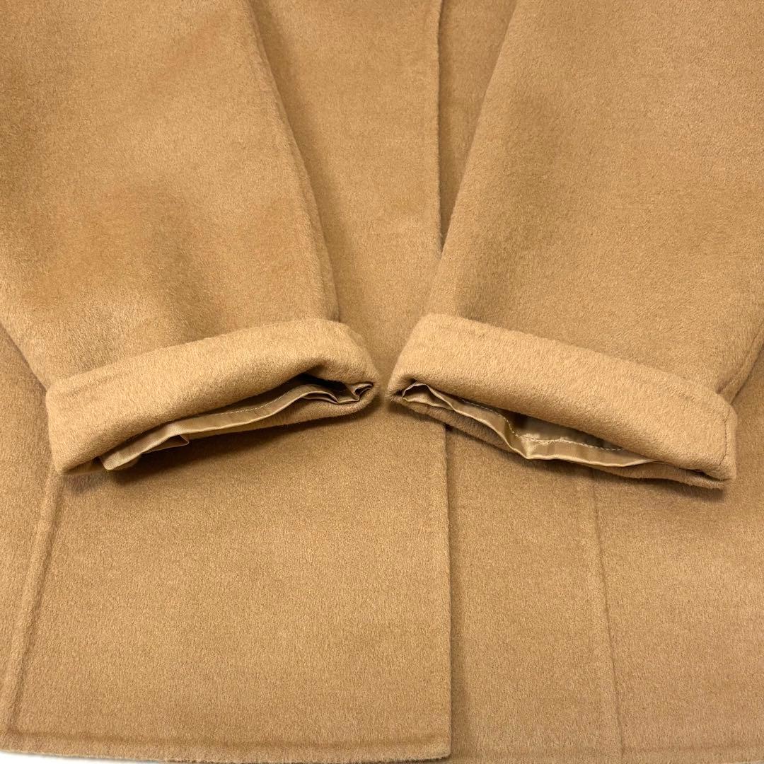 【大きいサイズ 極美品】レリアン リバーコート アンゴラ混 キャメル 2XL